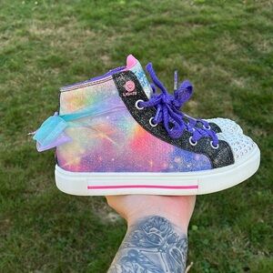 Skechers, twinkle toes, sneakers, bright, colorful with zipper